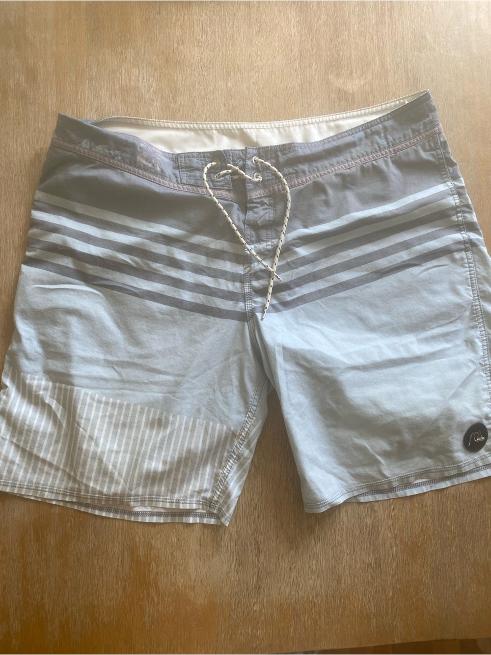 Quiksilver Men's grey Striped Boardshorts, 36